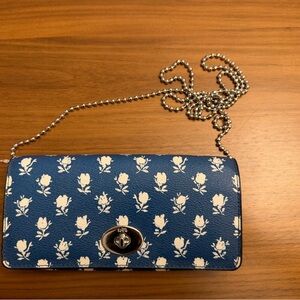 Coach Badlands Floral Slim Chain Envelope Wallet